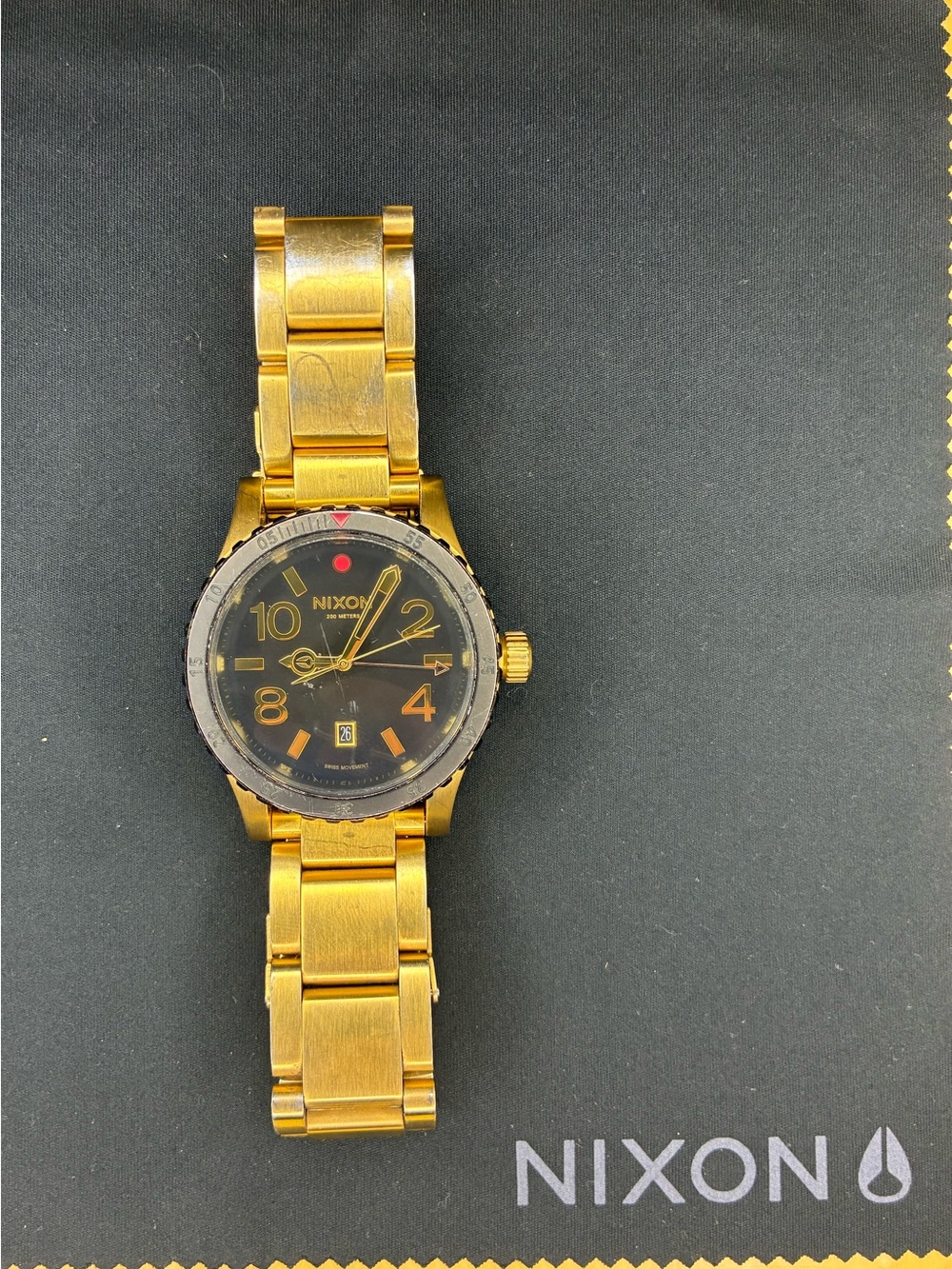 Nixon The Diplomat Black & Gold Men’s Wristwatch